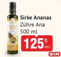ZÜHRE ANA ANANAS SİRKESİ 500 ML ZÜHRE ANA ANANAS SİRKESİ 500 ML